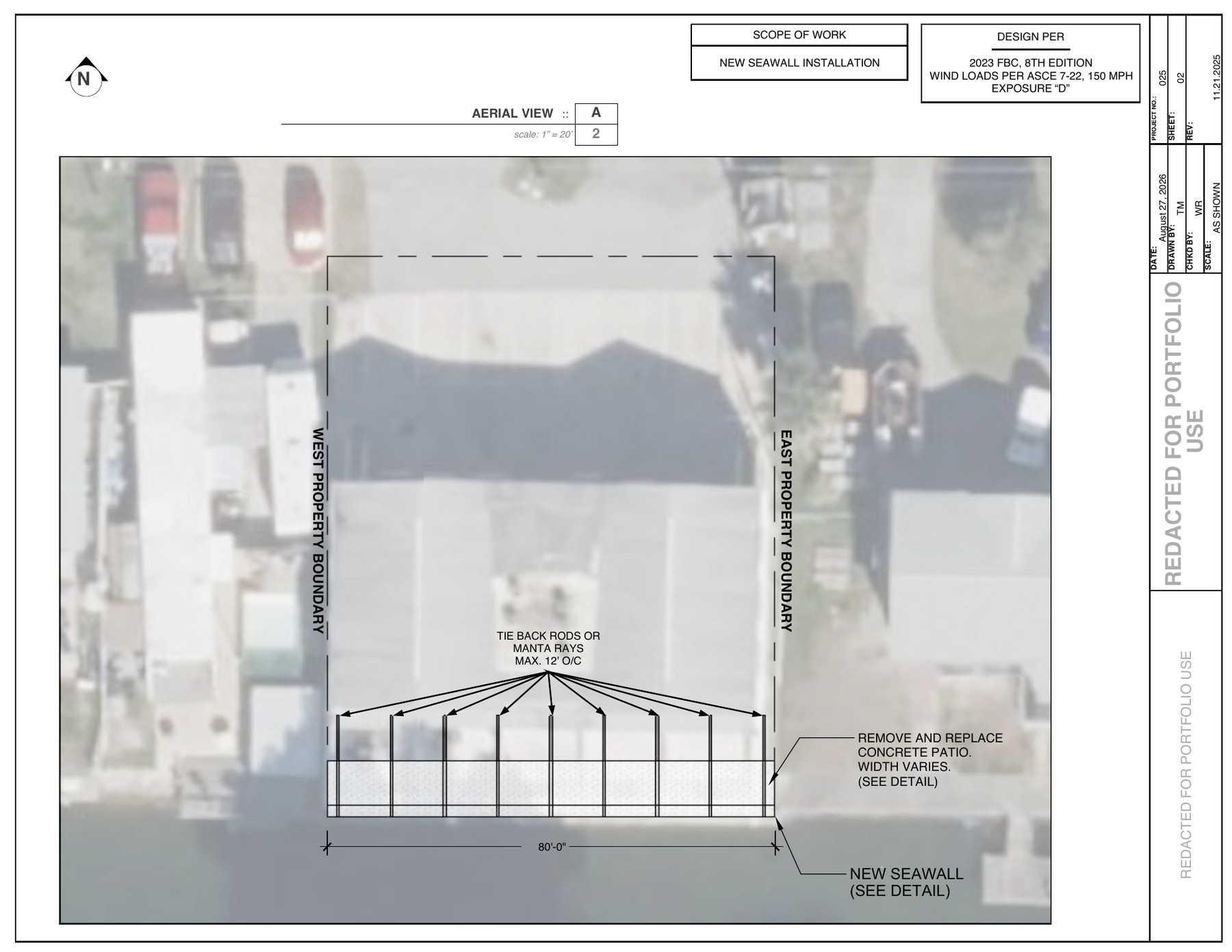 Redacted TruLine seawall aerial site plan