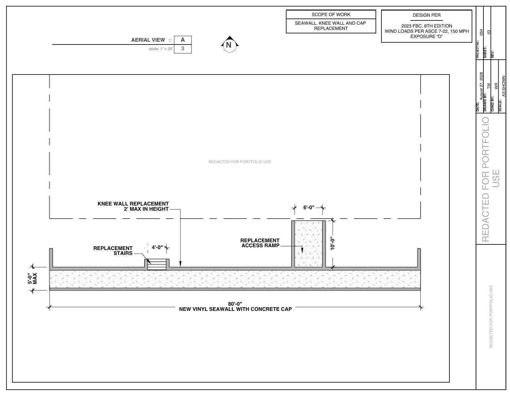 Redacted vinyl seawall site plan
